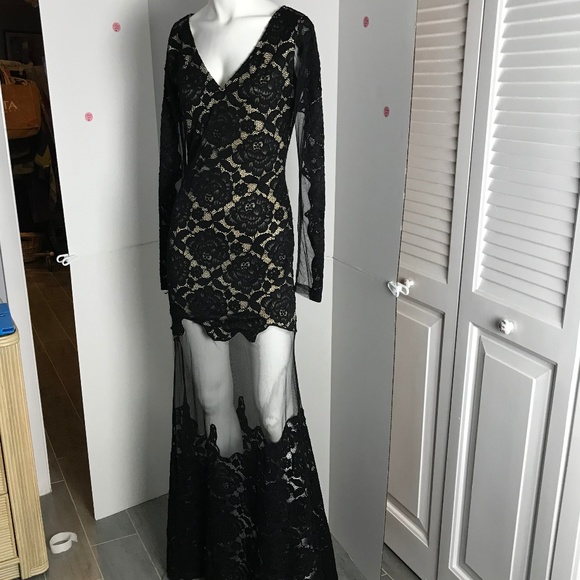 Symphony Dresses & Skirts - Symphony lace mesh maxi dress Sz S (I-47)